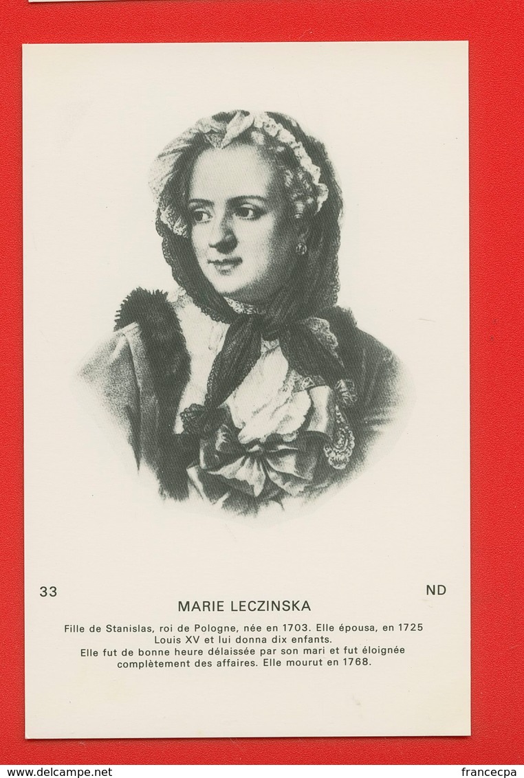 1782 - PERSONNAGES CELEBRES - MARIE LECZINSKA - Histoire