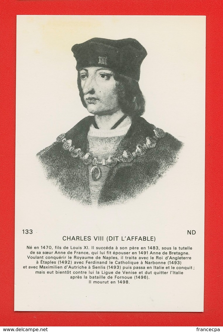 1786 - PERSONNAGES CELEBRES - CHARLES VIII Dit L'Affable - Histoire