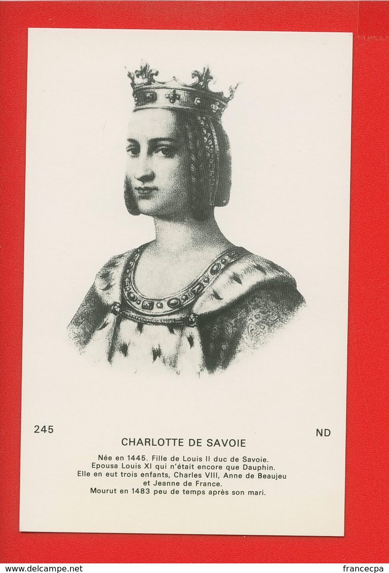 1787 - PERSONNAGES CELEBRES - CHARLOTTE DE SAVOIE - Histoire