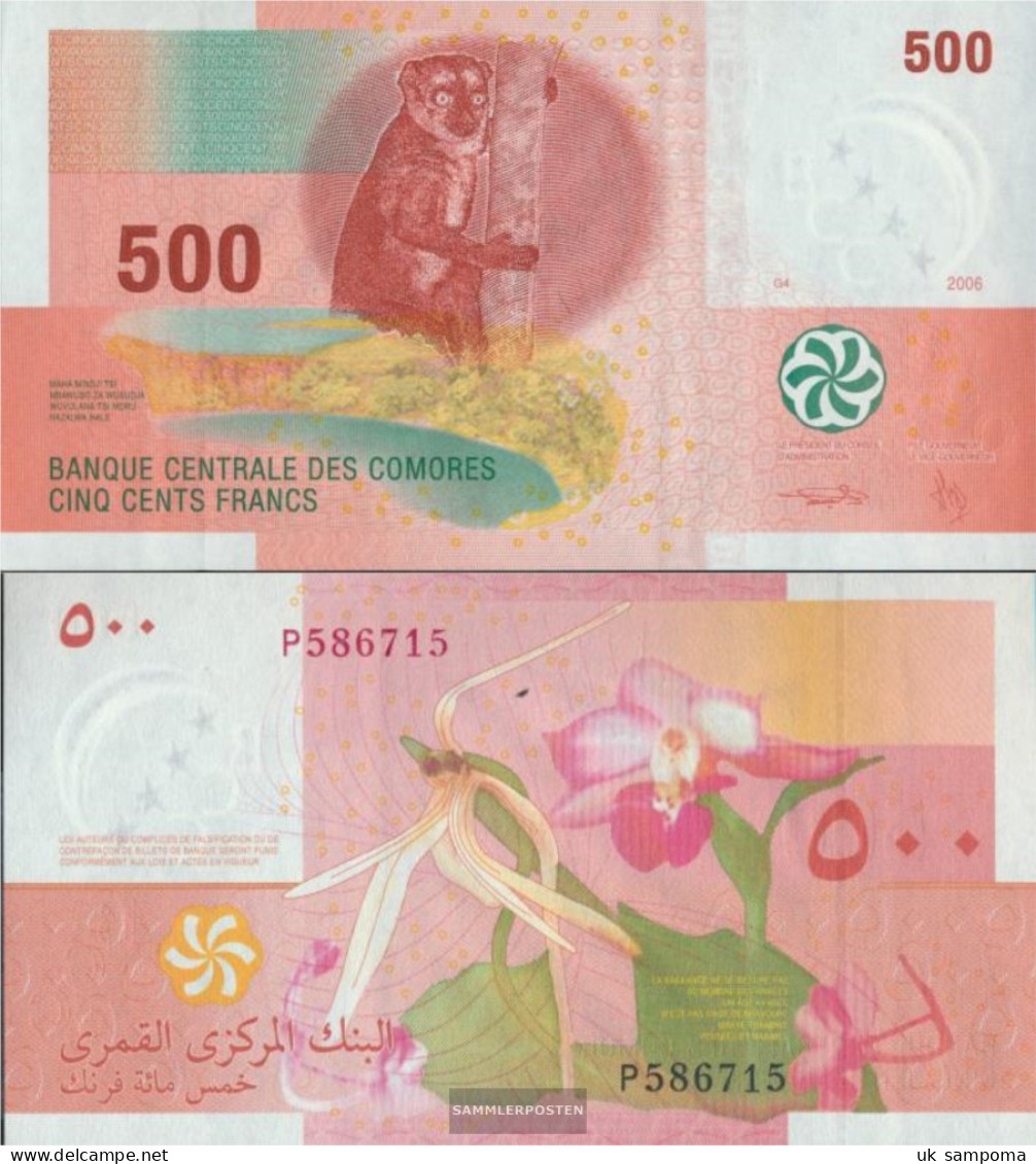 Comoros Pick-number: 15b Uncirculated 2006 500 Francs - Comoren