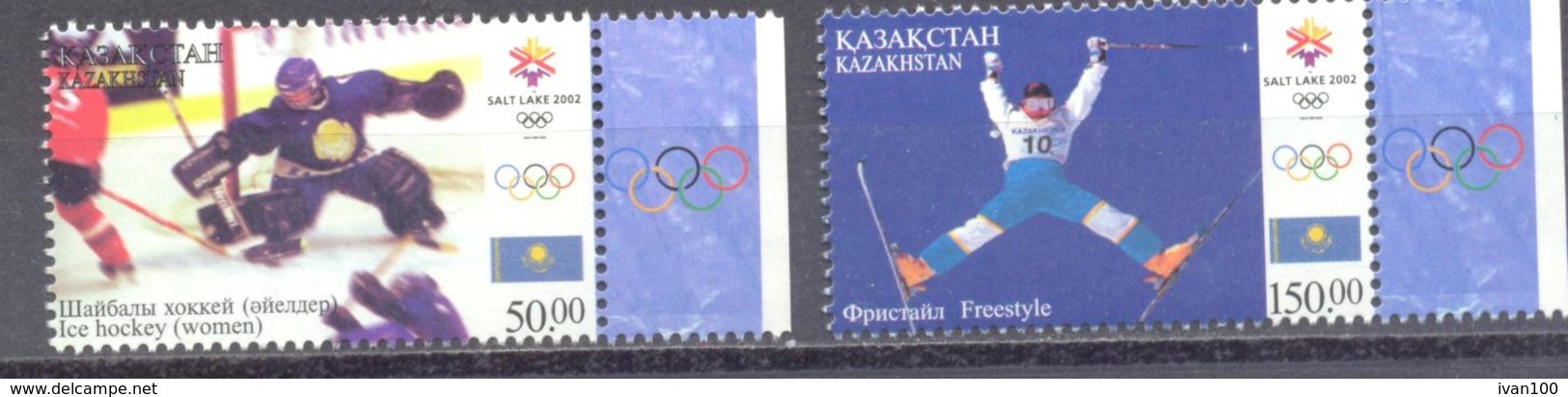 2002. Kazakhstan, Winter Olympic Games Salt Lake City, 2v,  Mint/** - Kasachstan