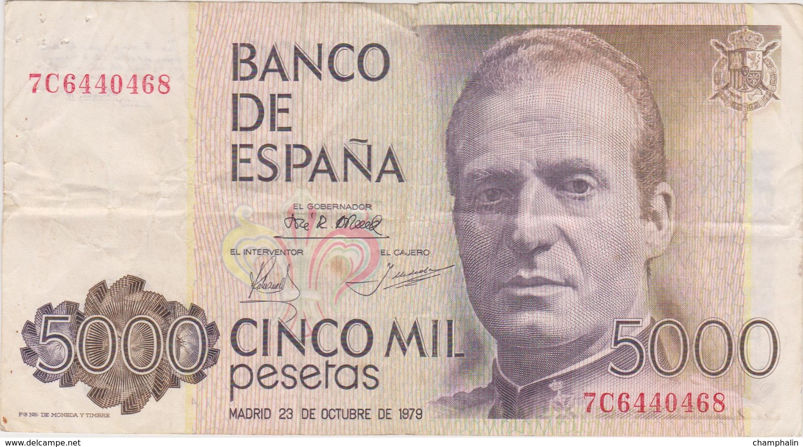 Espagne - Billet De 5000 Pesetas - Juan Carlos Ier - 23 Octobre 1979 - [ 4] 1975-… : Juan Carlos I