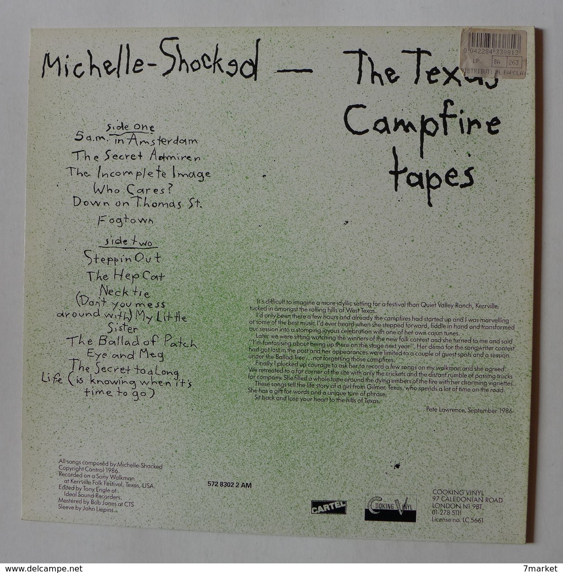 LP/ Michelle Shocked - The Texas Campfire Tapes / GB - 1986 - Rock