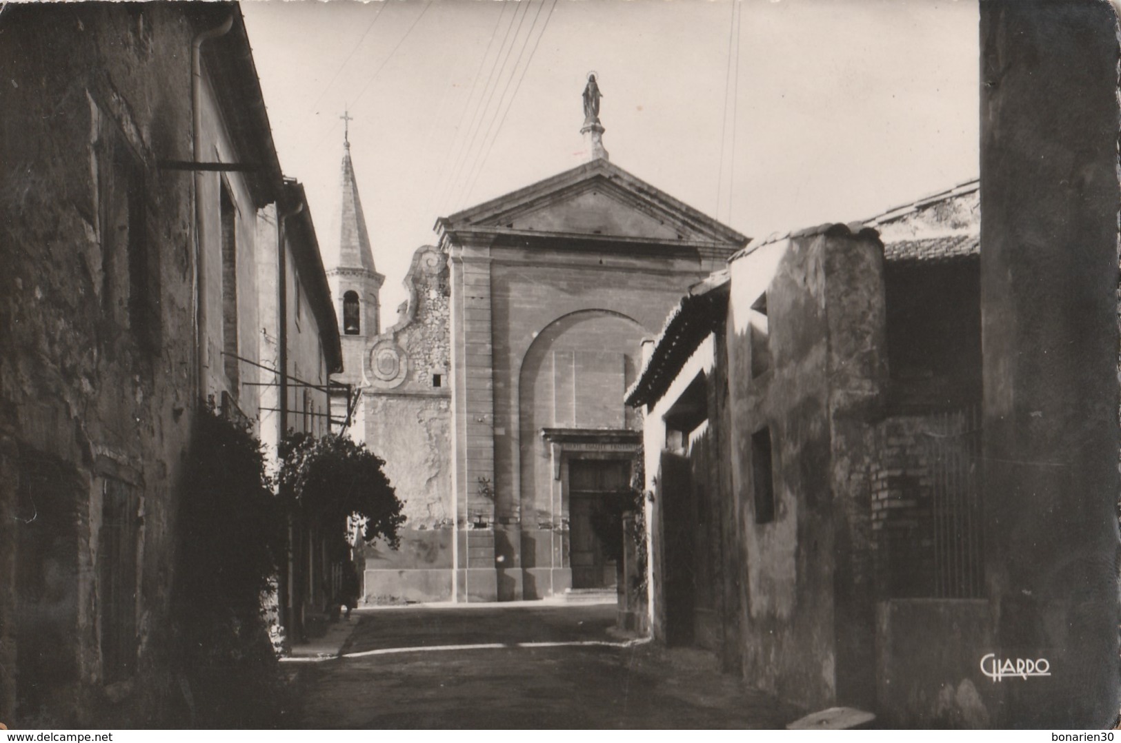 CPSM 84  MORIERES LES AVIGNON L'EGLISE  1949 - Morieres Les Avignon