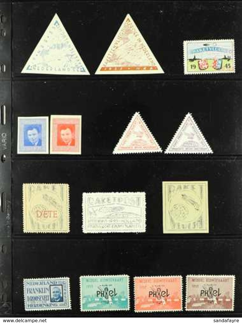 ROCKET MAIL LOCAL STAMPS & LABELS  NETHERLANDS 1935-1968 Mostly Never Hinged Mint All Different Collection Of Various St - Other & Unclassified