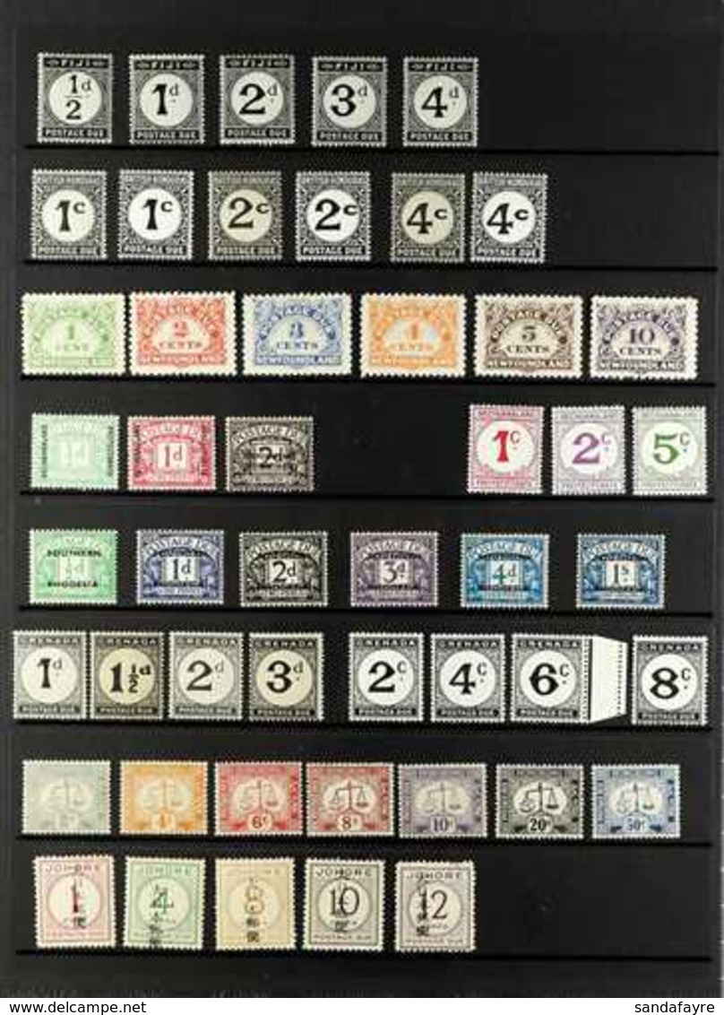 BRITISH COMMONWEALTH  POSTAGE DUES 1918-1970 Fine Mint Collection Of All Different Complete Sets On Stock Pages, Include - Autres & Non Classés