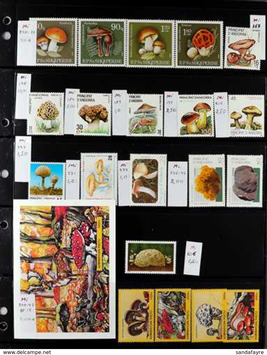 MUSHROOMS (FUNGI)  EUROPEAN COUNTRIES 1958-2018 Superb Never Hinged Mint Collection Of Complete Sets, Mini-sheets, Se-te - Ohne Zuordnung