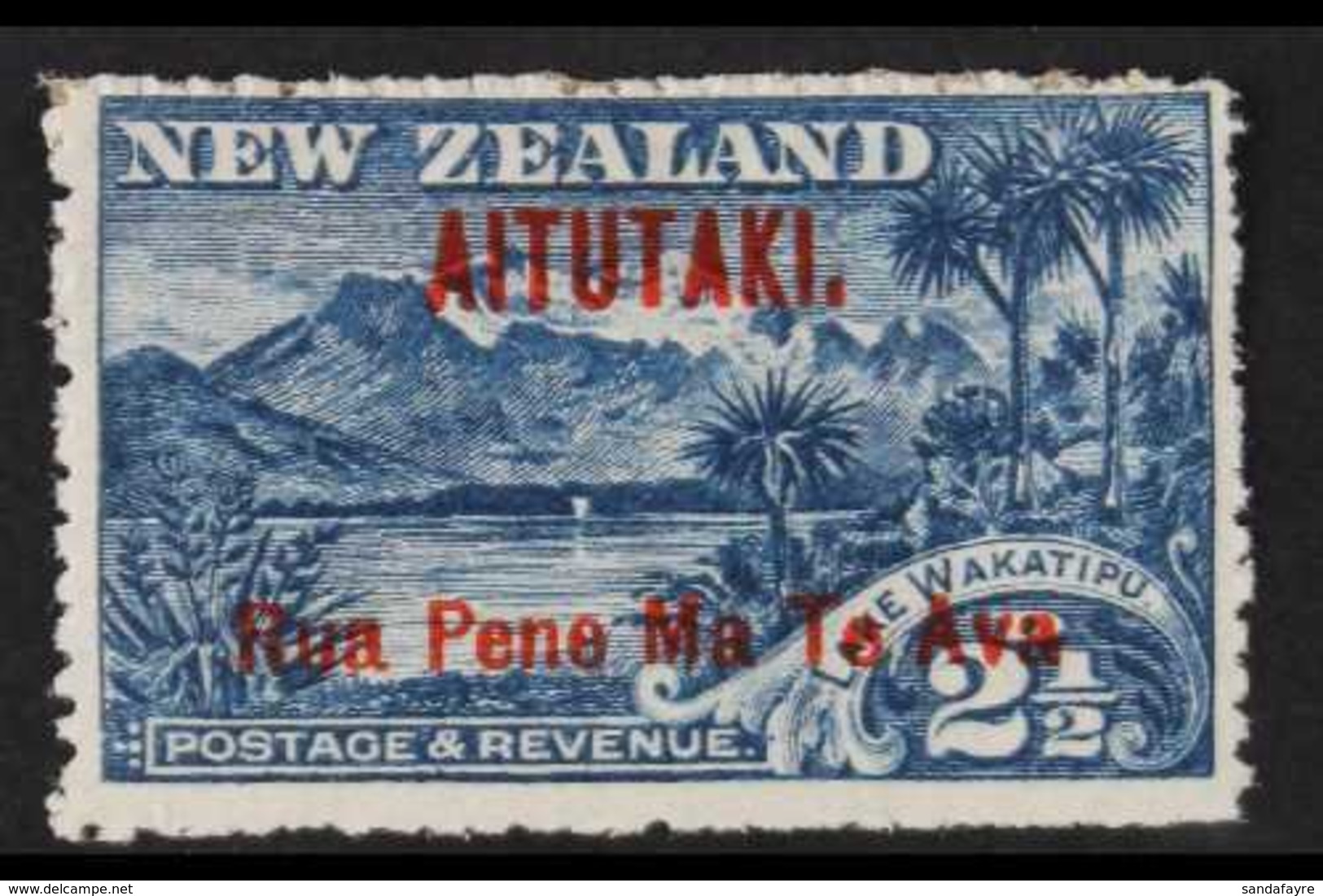 1903-11  2½d Deep Blue,  "Ava" Without Stop, SG 3a, Fine Mint, Signed Holcombe. For More Images, Please Visit Http://www - Aitutaki