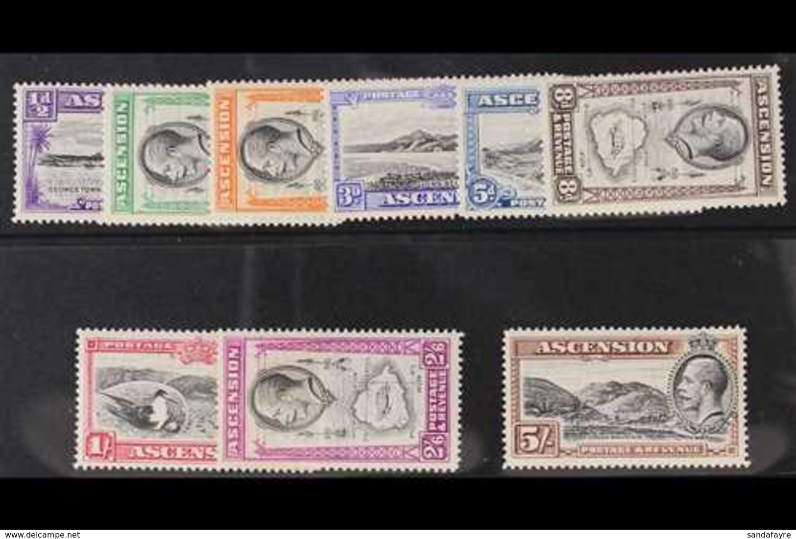 1934  Geo V Pictorial Set Complete, SG 21/30, Very Fine Mint. (10 Stamps) For More Images, Please Visit Http://www.sanda - Ascension