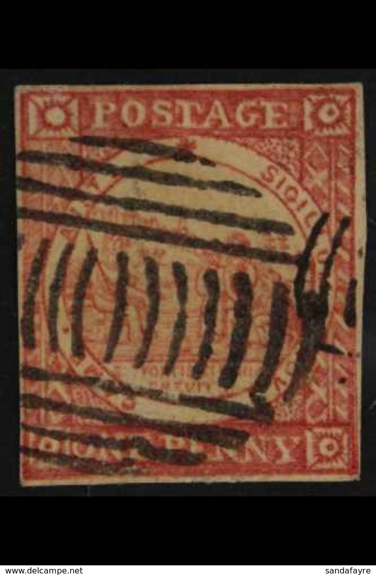 NEW SOUTH WALES  1850 1d Brownish Red Sydney View Plate I, SG 4, Very Fine Used, 4 Margins, Fresh. For More Images, Plea - Sonstige & Ohne Zuordnung