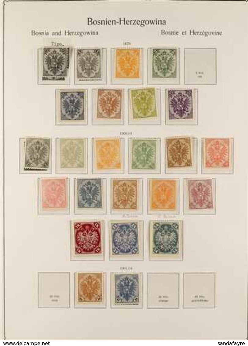 BOSNIA & HERZEGOVINA  1879-1918 INTERESTING FINE MINT COLLECTION On Hingeless Pages, Includes 1879-98 Set (ex 5k), 1900- - Sonstige & Ohne Zuordnung