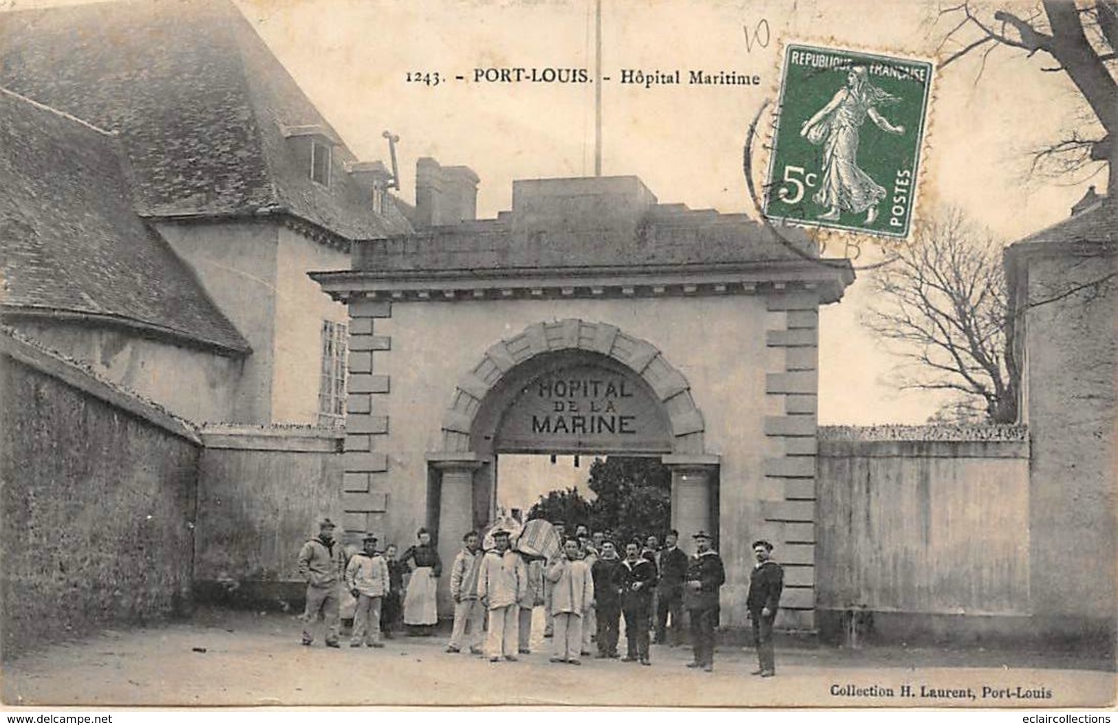 Port Louis        56              Hôpital  Maritime     Décollée  Sans Feuillet Intermédiaire       (voir Scan) - Port Louis