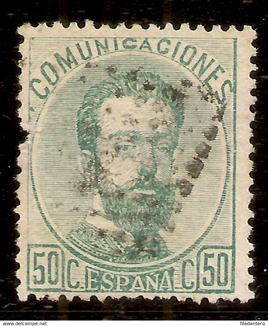 España Edifil 126 (º)  50 Céntimos Varde  Corona,Cifras y Amadeo I  1872  NL583