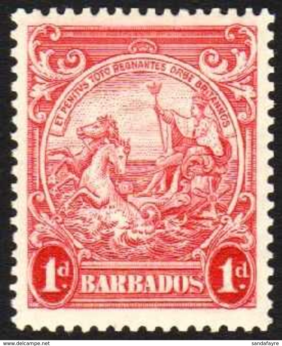 1938-47  1d Scarlet "Badge Of The Colony", Perf 13½ X 13, SG 249, Very Fine Mint With Lovely Fresh Colour. For More Imag - Barbados (...-1966)