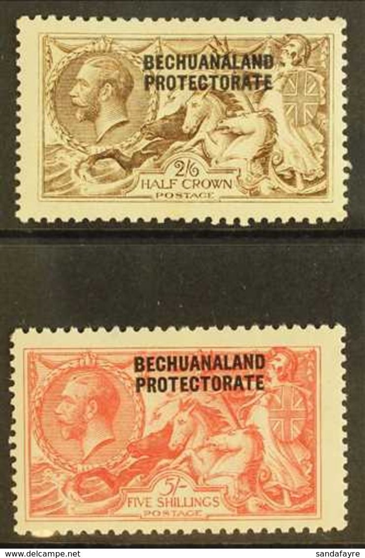 1914-15  2s 6d Deep Sepia And 5s Rose Carmine Waterlow Seahorses, SG 83/4, Very Fine Mint. (2 Stamps) For More Images, P - Sonstige & Ohne Zuordnung