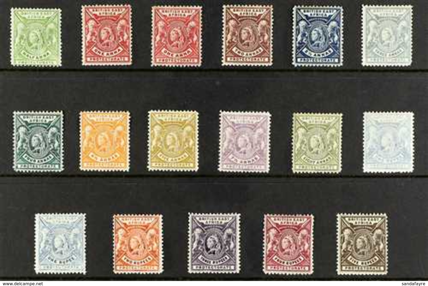 1896-1901  Small QV Complete Set (SG 65/79), Plus 1a And 1R Additional Listed Shades, Fine Mint. Fresh And Attractive! ( - Britisch-Ostafrika