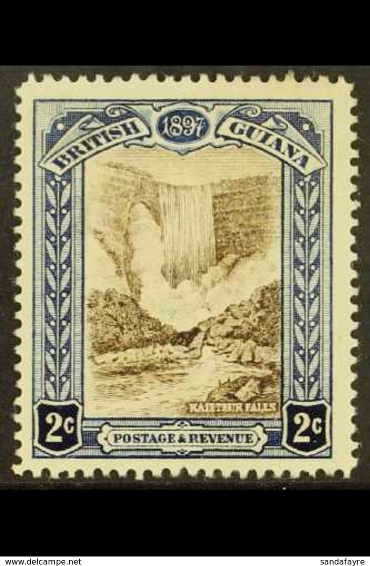 1898  2c Brown & Indigo Jubilee WATERMARK REVERSED Variety, SG 217x, Fine Mint, Fresh. For More Images, Please Visit Htt - Britisch-Guayana (...-1966)