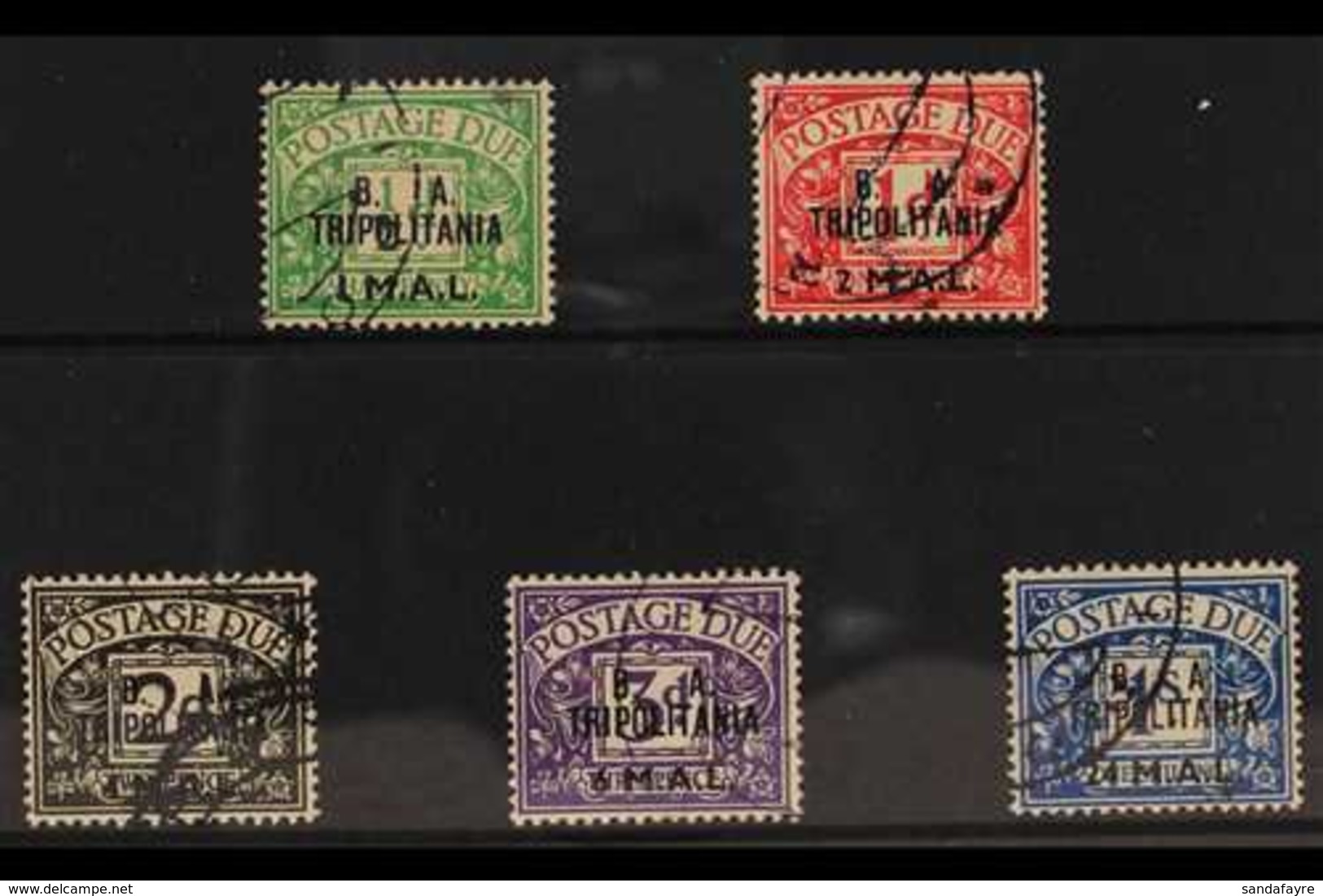 TRIPOLITANIA  POSTAGE DUES 1950 Set Complete, SG TD6/10, Very Fine Used. Scarce Set. (5 Stamps) For More Images, Please  - Italienisch Ost-Afrika