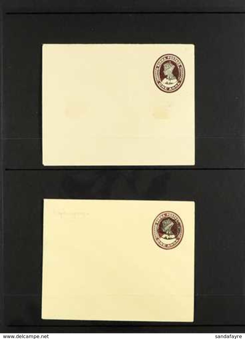 JAPANESE OCCUPATION  POSTAL STATIONERY 1942-43 UNUSED ENVELOPE COLLECTION, Includes 1a Brown Envelopes With "Peacock" Ov - Burma (...-1947)
