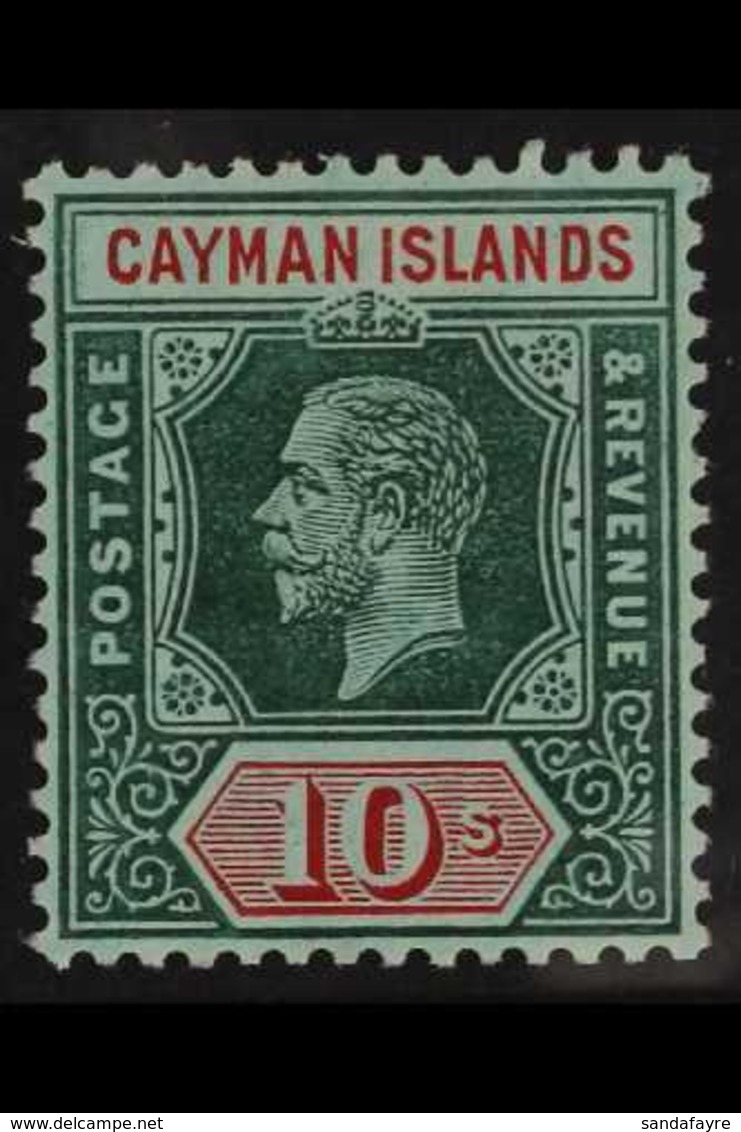 1913  10s Deep Green And Red / White Back, SG 52b, Very Fine Mint. For More Images, Please Visit Http://www.sandafayre.c - Kaimaninseln