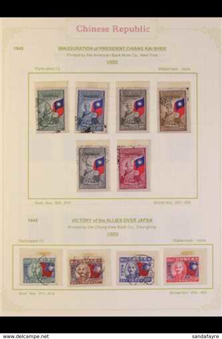1945 - 9 CHINESE REPUBLIC  Mint And Used Collection On Printed Album Pages With A Wide Range Of Complete Sets And Indivi - Sonstige & Ohne Zuordnung