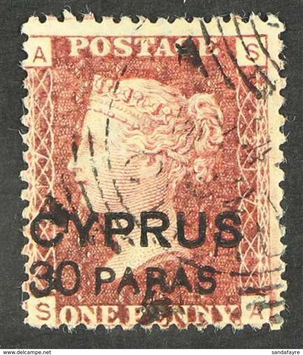 1881  30paras On 1d Red, Pl 10, SG 10, Very Fine Used. Cat SG £200 For More Images, Please Visit Http://www.sandafayre.c - Sonstige & Ohne Zuordnung