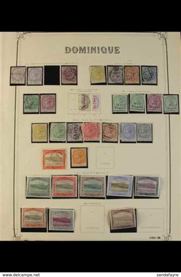 1874-1957 MINT & USED COLLECTION  Presented On Album Pages, We See 1874 1d Lilac Unused, 1s Dull Magenta Used, 1877-9 Wm - Dominica (...-1978)