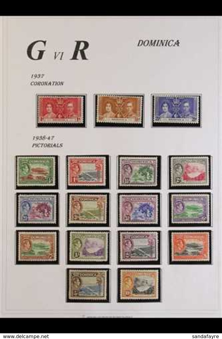 1937-51 All Diff VFM Colln Incl 1838-47 Defin Set Etc (28 Stamps)  Includes 1938-47 Complete Definitive Set, 1948 Silver - Dominica (...-1978)