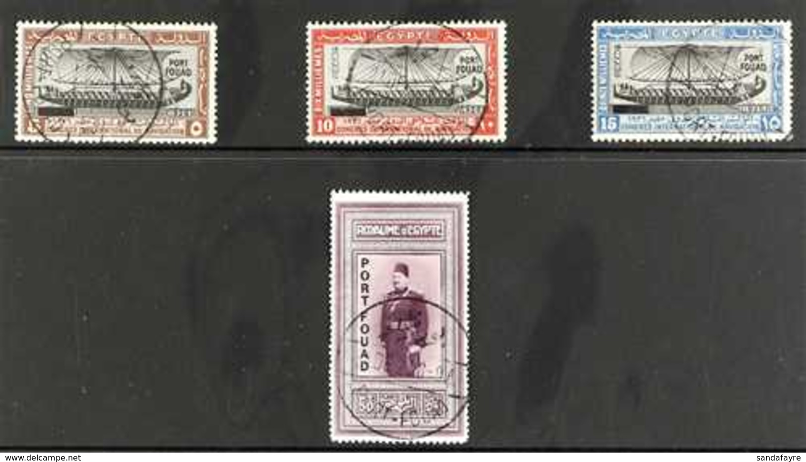 1926  Inauguration Of Port Fuad Complete "Port Fouad" Overprinted In Black Set, SG 141/144, Scott 121/124, Chalhoub C17/ - Other & Unclassified