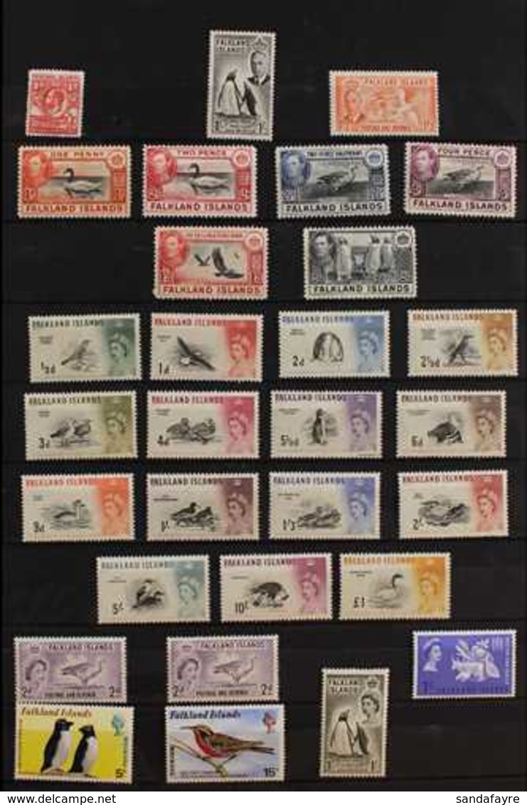 BIRDS TOPICAL COLLECTION  1956-2008. All Different, FALKLAND ISLAND & DEPENDENCIES Mint, Used & Never Hinged Mint Collec - Falklandinseln