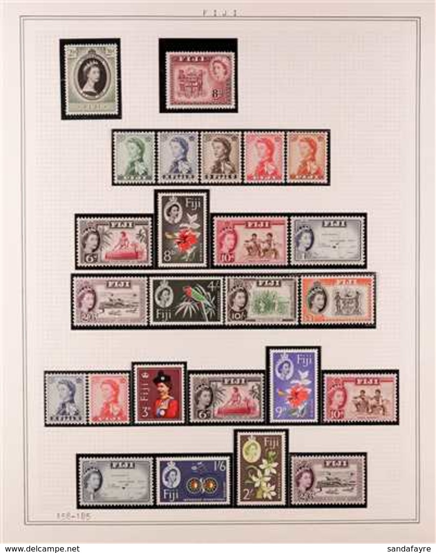 1953-1970 NEVER HINGED MINT  All Different Collection. Includes 1959-1969 Complete Basic Run, SG 298 Through To SG 416.  - Fidschi-Inseln (...-1970)