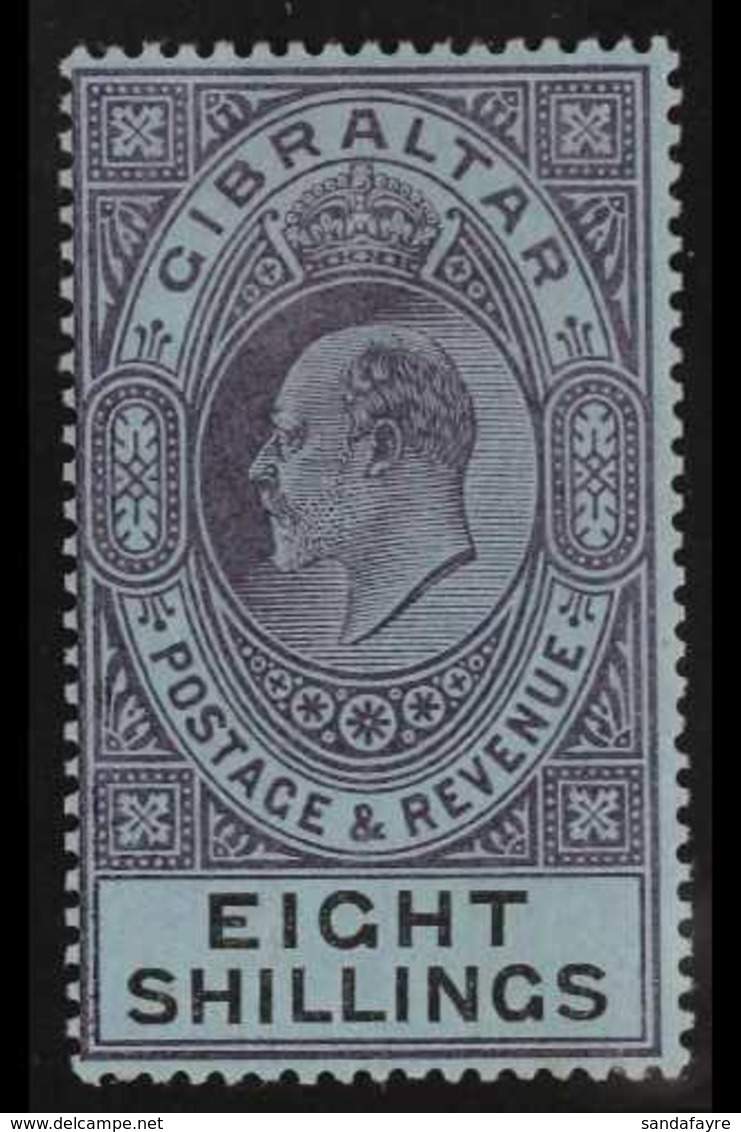 1903   8s Dull Purple And Black/blue, SG 54, Very Fine Mint. For More Images, Please Visit Http://www.sandafayre.com/ite - Gibraltar