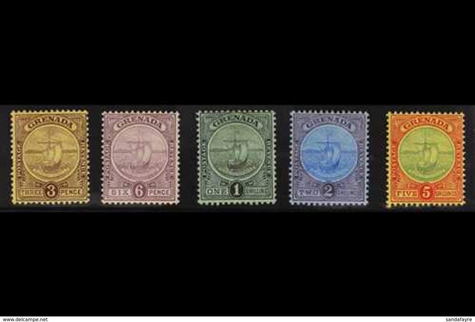 1908-11  Watermark Multi Crown CA Complete Set, SG 84/88, Fine Mint. (5 Stamps) For More Images, Please Visit Http://www - Grenada (...-1974)