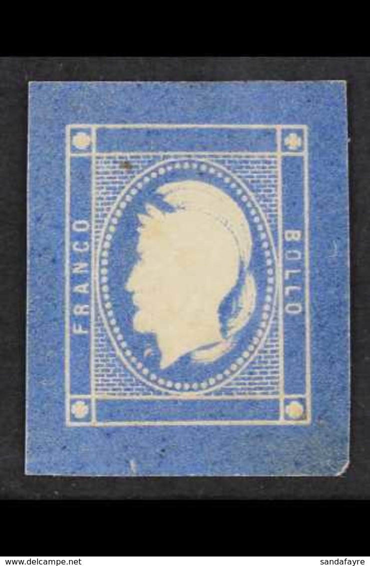 1862 ESSAYS  Un-denominated "Centurion" Design By Perrin, Embossed In Blue, Inscribed "FRANCO BOLLO". Trimmed To The Col - Ohne Zuordnung