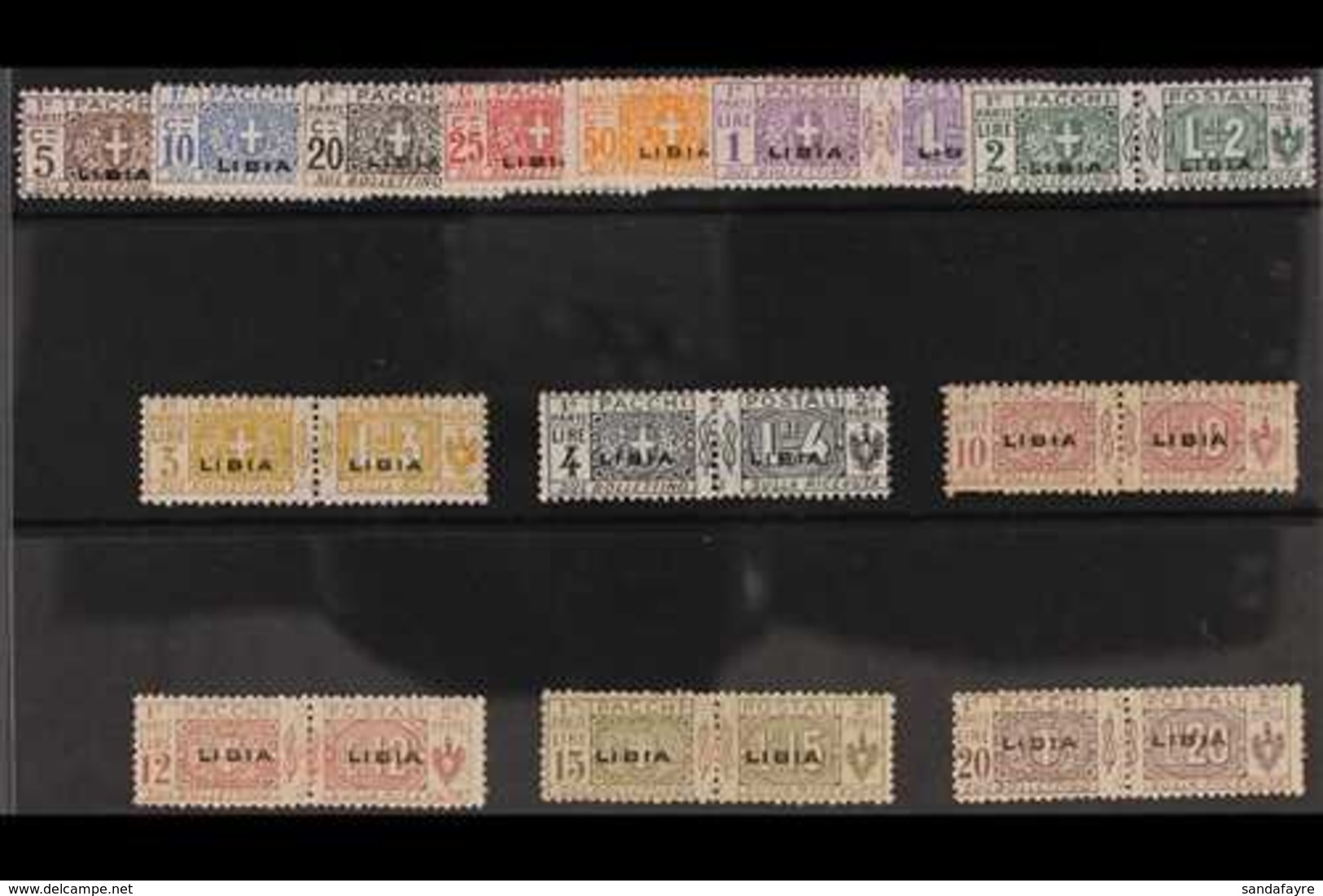 LIBYA  PARCEL POST 1915-24 Complete Set (Sass. S. 67, SG P17/29), Mint. (13 Pairs) For More Images, Please Visit Http:// - Sonstige & Ohne Zuordnung