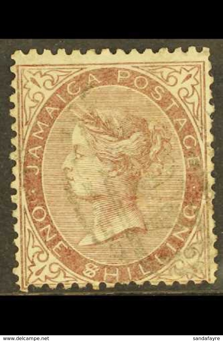 1860-70  1s "$" For "S", SG 6c, An Attractive Lightly Cancelled Example, Horizontal Crease. Cat £600. For More Images, P - Jamaica (...-1961)