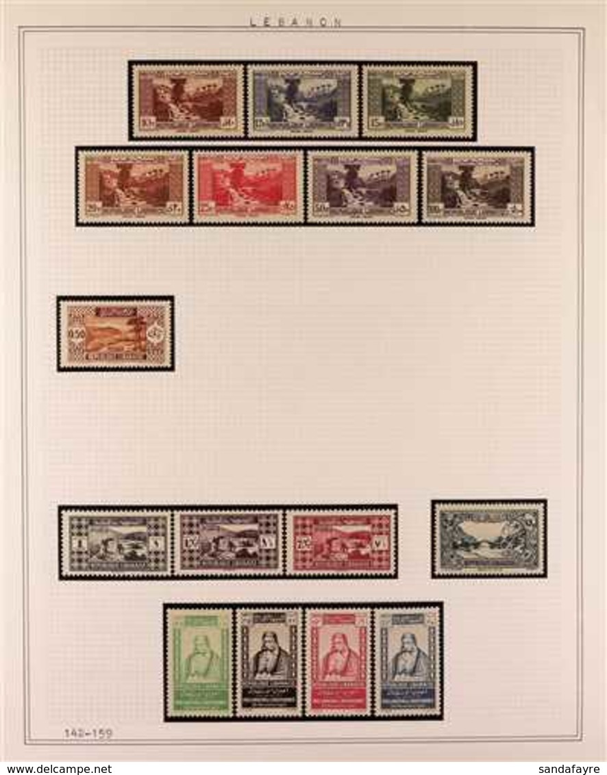 1930-1966 MINT & NHM COLLECTION.  An Attractive, ALL DIFFERENT Mint & Never Hinged Mint "Postal Issues With Back Of The  - Libanon