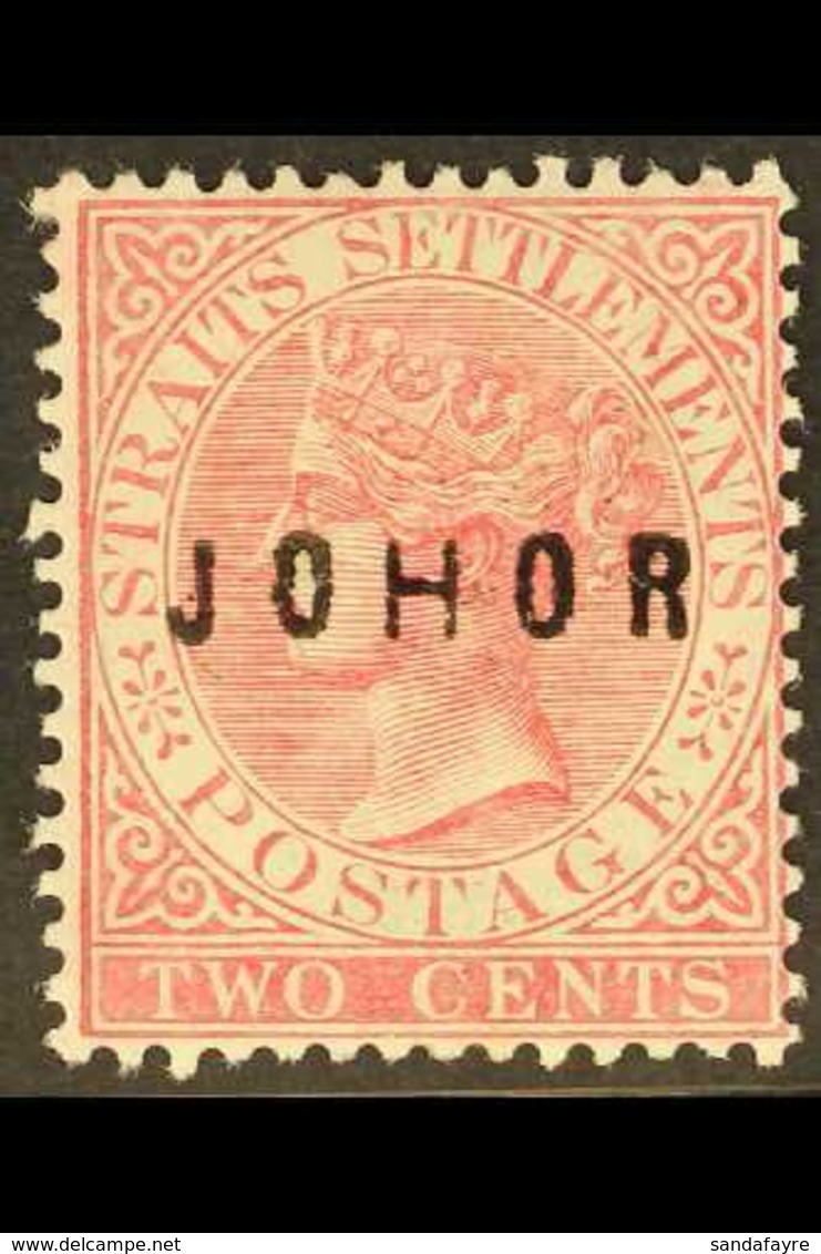 JOHORE  1884-91 2c Pale Rose "JOHOR" Overprint With "H" Wide, SG 11, Fine Mint, Fresh. For More Images, Please Visit Htt - Sonstige & Ohne Zuordnung