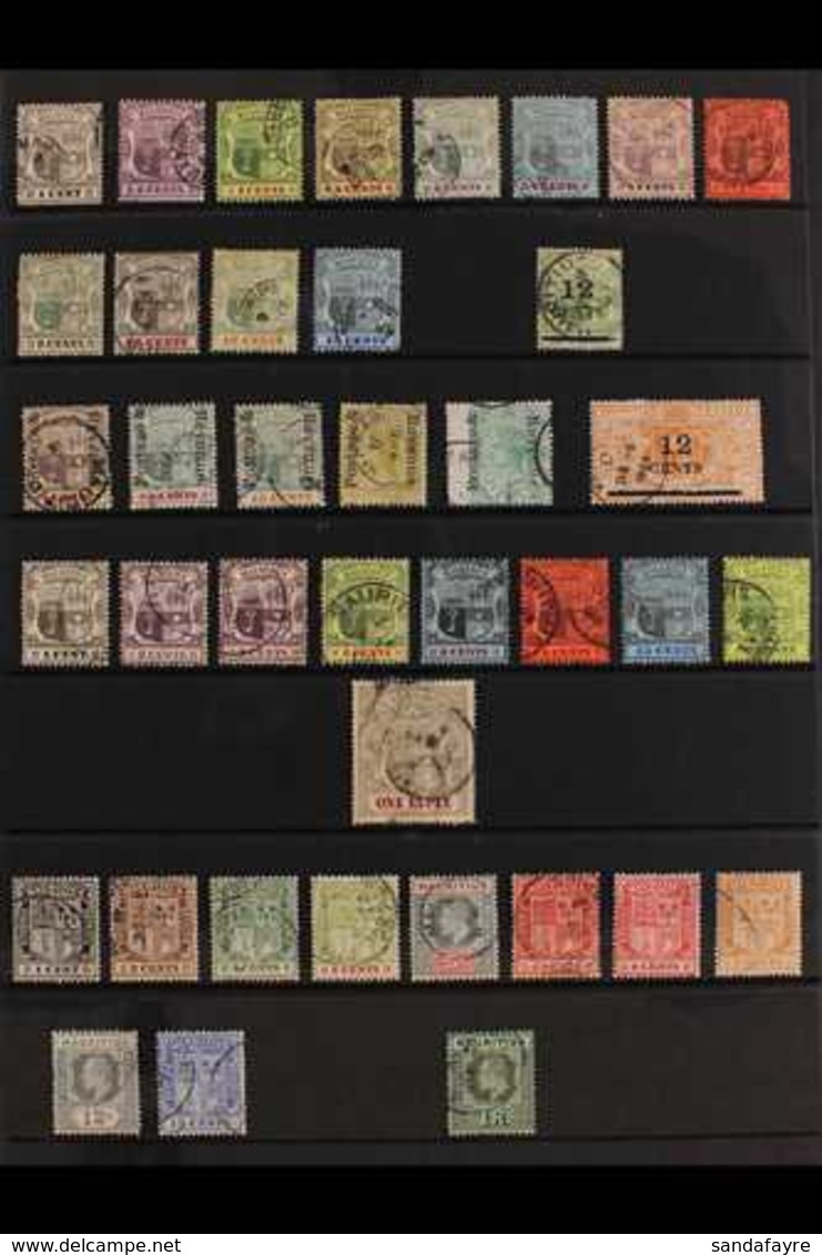 1900-1935 OLD TIME USED COLLECTION.  An ALL DIFFERENT Used Collection Presented On Stock Pages With Top Values, Sets, Di - Mauritius (...-1967)