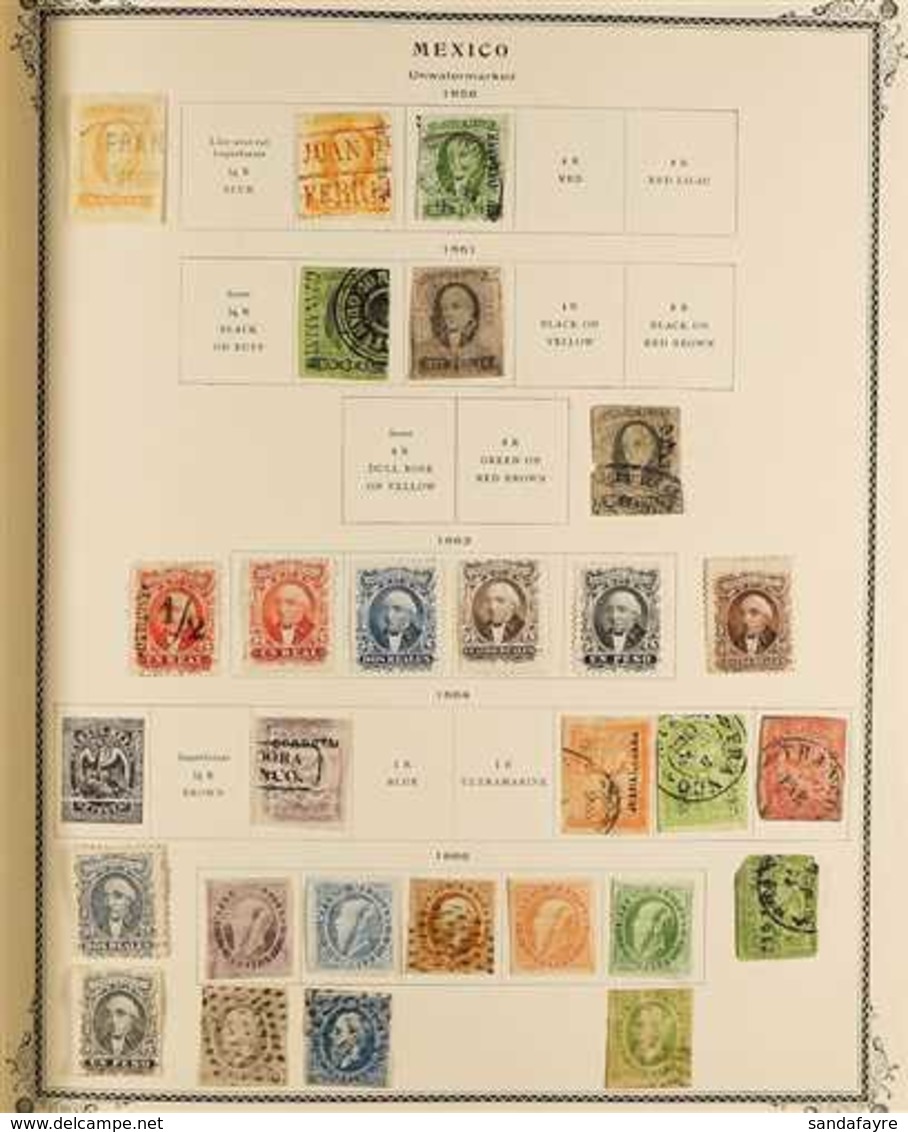 1856 - 1990 EXTENSIVE COLLECTION IN SCOTT "SPECIALTY" ALBUM  Attractive Collection Of Mint And Used Issues On Printed Al - Mexiko