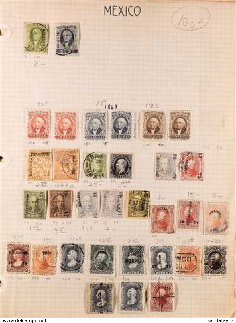 1856-1980's INTERESTING COLLECTION/ACCUMULATION  On Various Pages, Mint & Used Stamps, Includes Useful 19th Century Issu - Mexiko