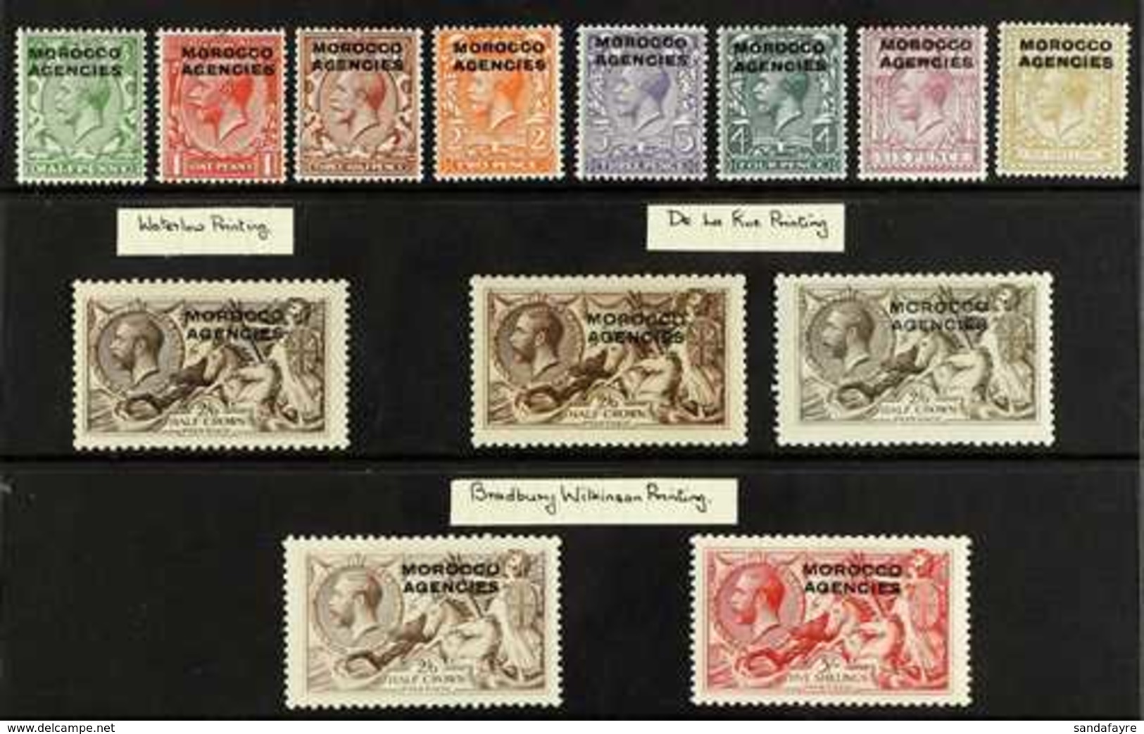 BRITISH CURRENCY  1914-31 Complete Set From ½d To 5s, SG 42/54, Including All Four 2s6d Printings/shades, I.e. Waterlow, - Sonstige & Ohne Zuordnung