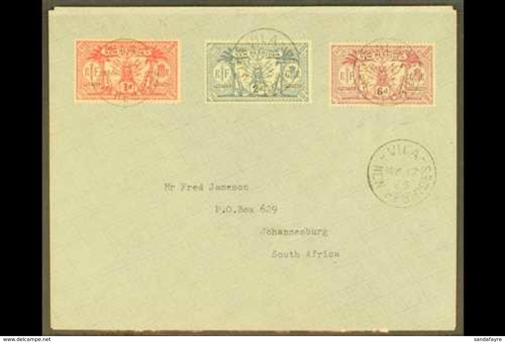 BRITISH  1921 Set To 6d Complete, SG 36/9, Very Fine Used On Cover Tied By Vila Cds Cancels. Addressed To South Africa.  - Sonstige & Ohne Zuordnung