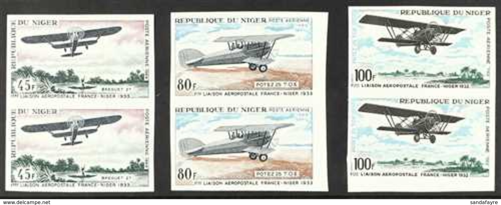 1968  Air Mail Service - Aircraft Complete Set, Scott C83/85, Superb Never Hinged Mint IMPERF PAIRS, Very Fresh. (3 Pair - Sonstige & Ohne Zuordnung