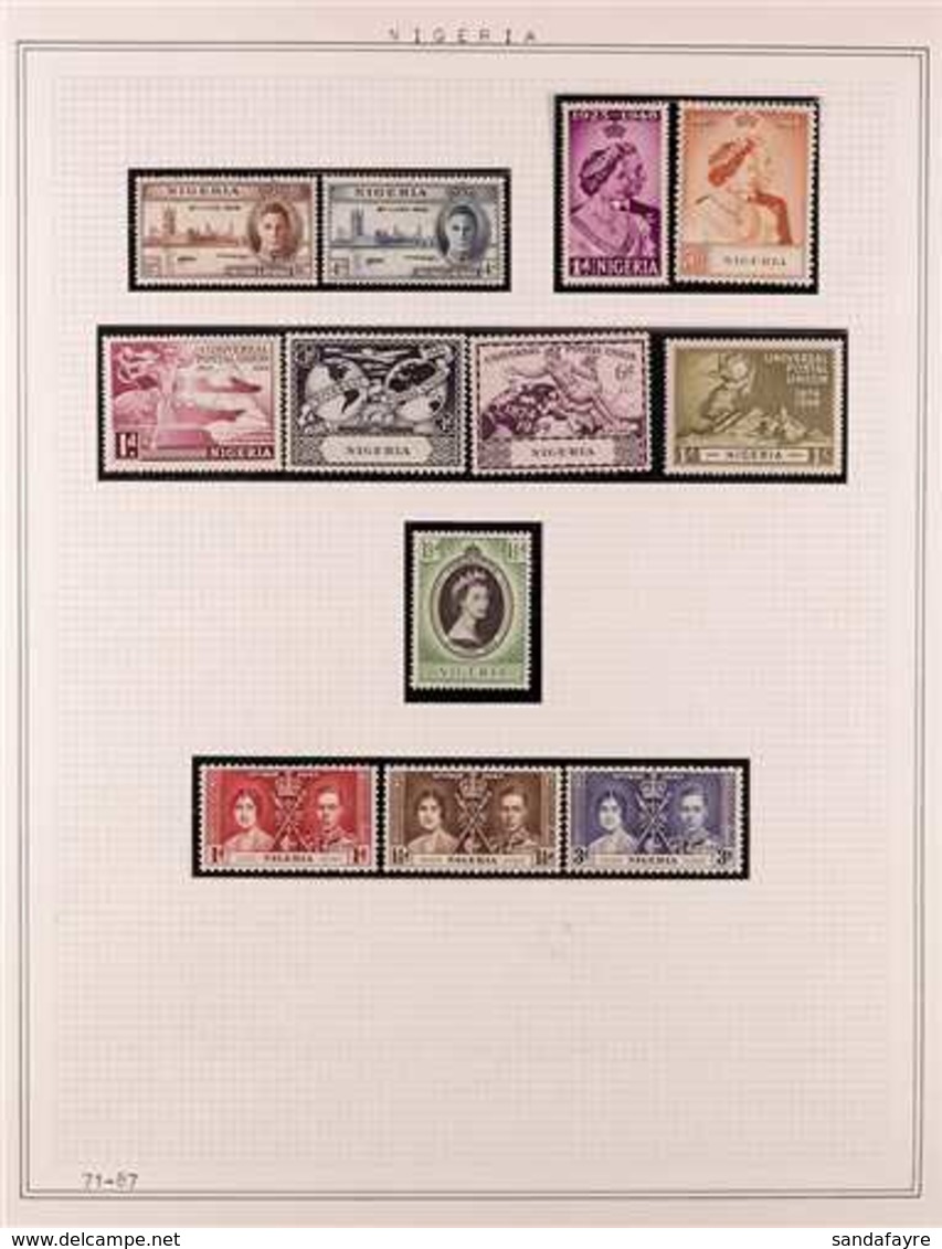 1937-1967 NEVER HINGED MINT COLLECTION  In Hingeless Mounts On Leaves, All Different, Includes 1948 Wedding Set, 1961 De - Nigeria (...-1960)