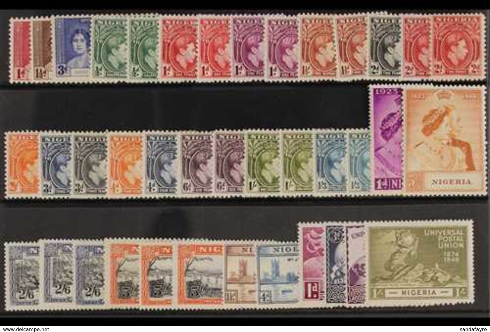 1937-49 COMPLETE MINT COLLECTION.  A Complete Mint Collection With Most Additional Listed Definitive Perforation Variant - Nigeria (...-1960)