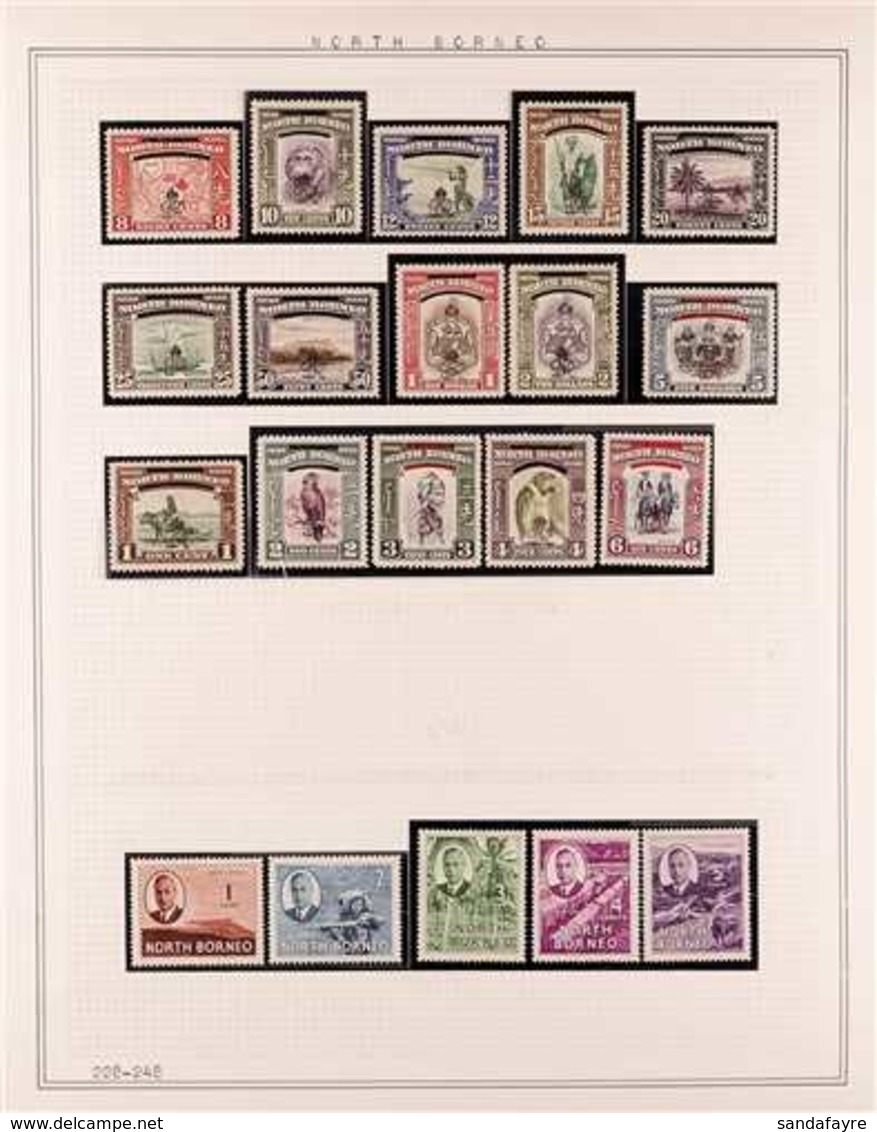 1947-1963 COMPREHENSIVE NEVER HINGED MINT COLLECTION  In Hingeless Mounts On Leaves, All Different, Includes 1947 Opts S - Nordborneo (...-1963)