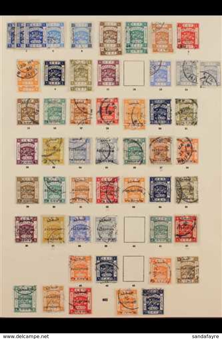 1918-1944 FINE USED COLLECTION  An Attractive ALL DIFFERENT Collection Presented On Printed "Imperial" Album Pages Cut F - Palästina