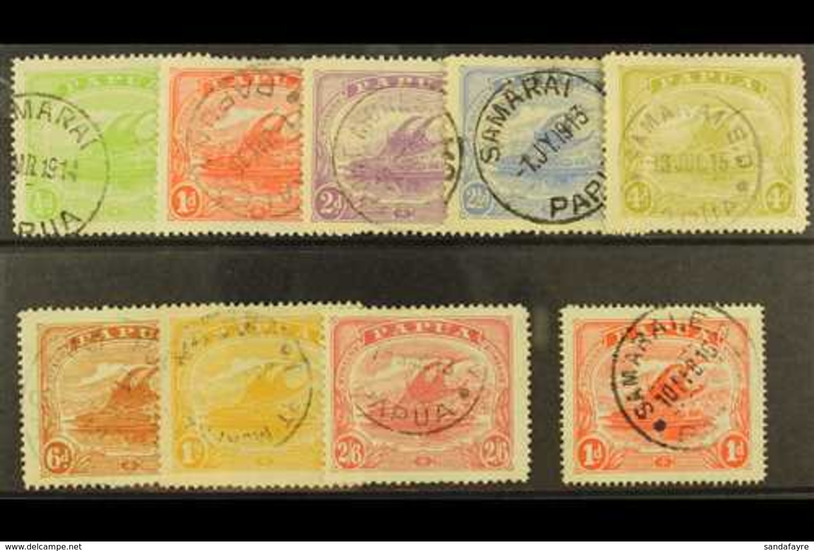 1911-15  Lakatoi Set With Both 1d Perfs, SG 84/92, Fine Cds Used. (9) For More Images, Please Visit Http://www.sandafayr - Papua-Neuguinea