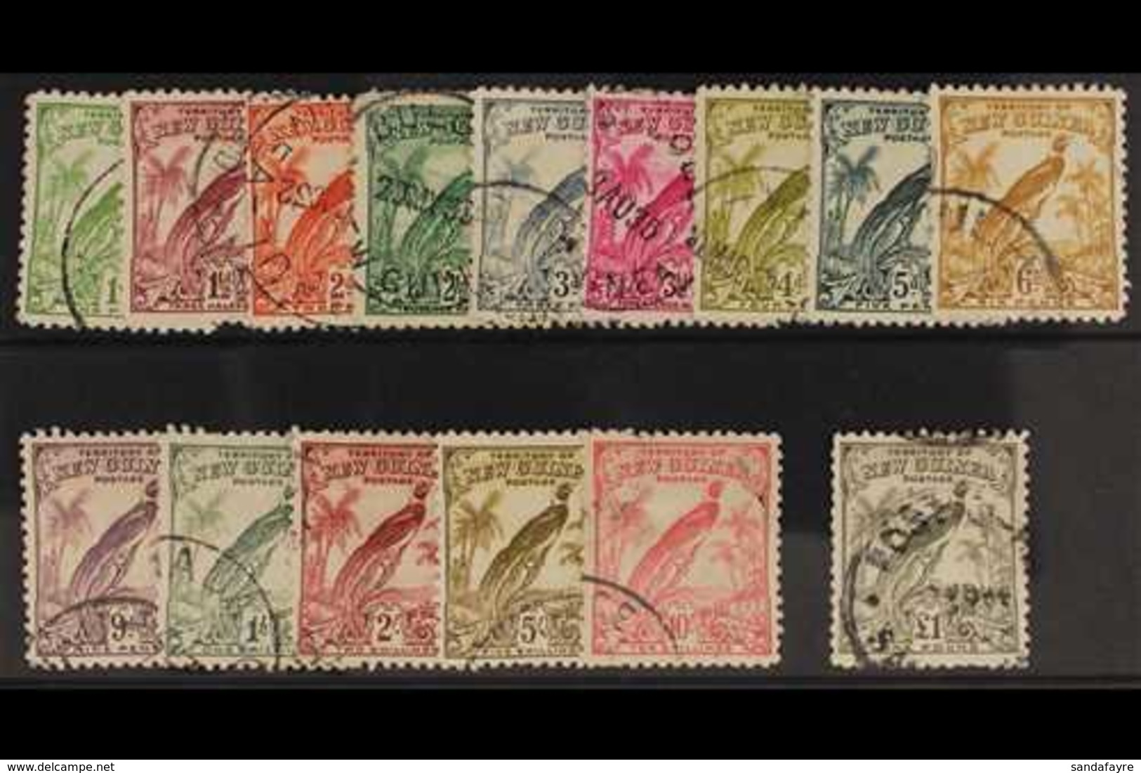 1932-34  Complete Re-drawn Set With Out Dates, SG 177/189, Fine Used. (15 Stamps) For More Images, Please Visit Http://w - Papua-Neuguinea